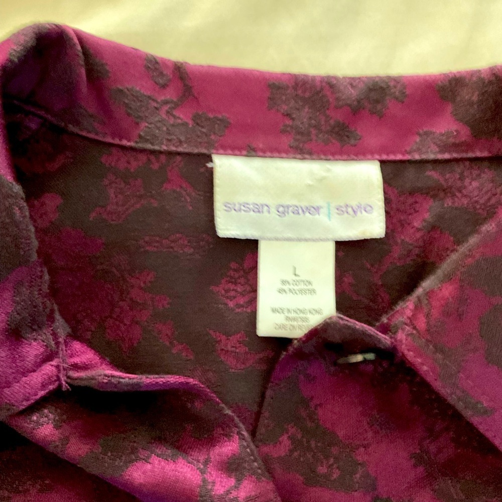 Susan Graver Deep Purple Jean Jacket - Picture 5 of 11